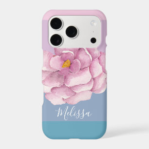 Personalise Purple Floral iPhone 17 Pro Case