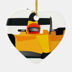 Personalise Race Car Birthday Party Gifts Ceramic Tree Decoration