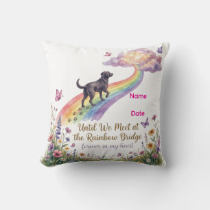 Personalise Rainbow Bridge Dog Memorial Cushion