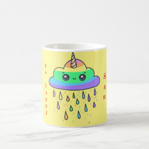 Personalise Rainbow Cloud Unicorn Coffee Mug