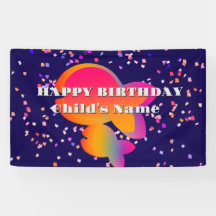 Personalise Rainbow Fish Kids Happy Birthday 