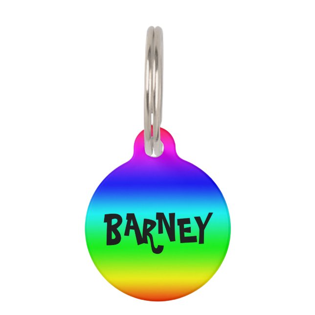Personalise Rainbow Pet Tag (Front)