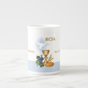 Personalise, RCIA Congrats Catholic Sacrament Bone China Mug