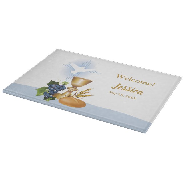 Personalise, RCIA Congrats Catholic Sacrament Cutting Board (Corner)