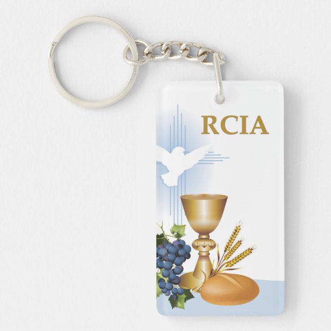 Personalise, RCIA Congrats Catholic Sacrament Key Ring (Front)