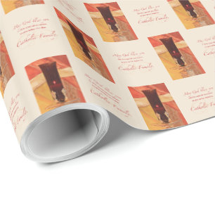 Personalise, RCIA Congratulations, Catholic, Red Wrapping Paper