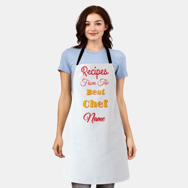 Personalise Recipes From The Best Chef White   Apron (Worn)