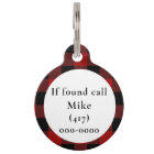 Personalise Red and Black Buffalo Plaid