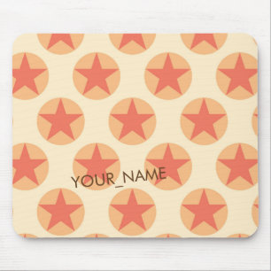 Personalise Red Star Pattern by storeman Mouse Pad