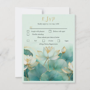 Personalise Response Card Lotus flower