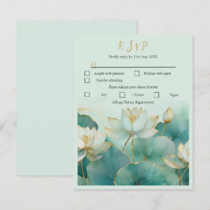 Personalise Response Card Lotus flower