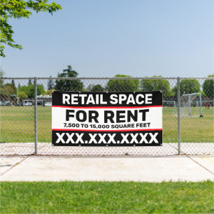 Personalise Retail Space For Rent Square Footage Banner