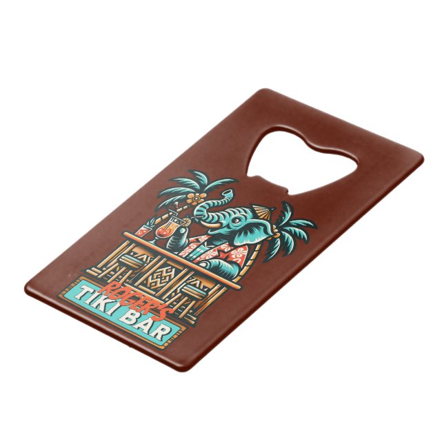 Personalise Retro Elephant Tiki Ba (Front Angled)