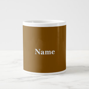 Personalise Rich Brown Large Coffee Mug