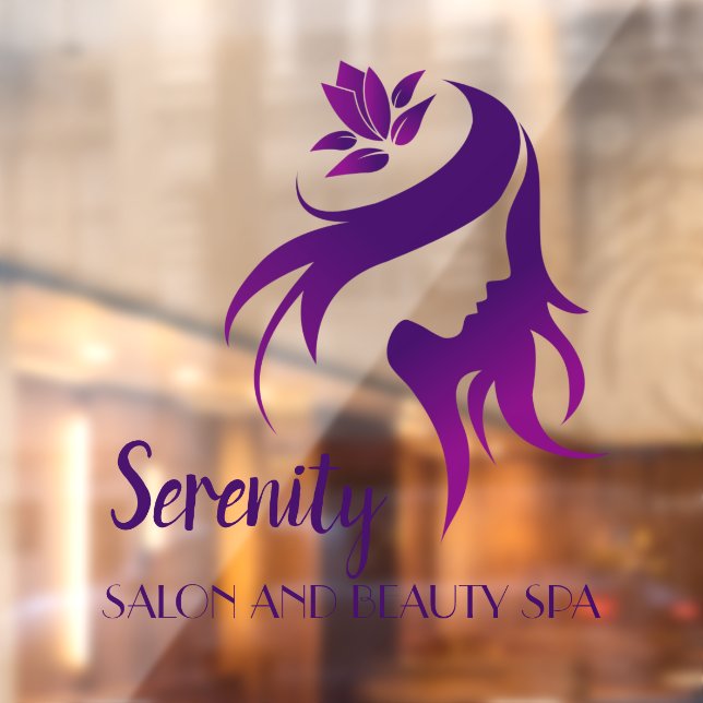 Personalise Salon Spa Lotus Flower Silhouette Shop (Sheet 2)