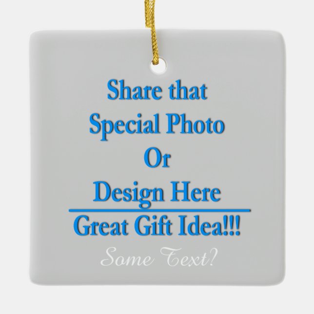 Personalise Same Image\Text Both Sides White Text Ceramic Tree Decoration (Front)