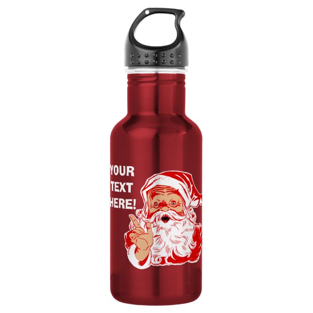 Personalise Santa Claus Wateer Bottle (Front)