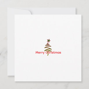 Personalise Scribble Tree + Star Christmas Card 