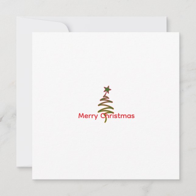 Personalise Scribble Tree + Star Christmas Card  (Front)
