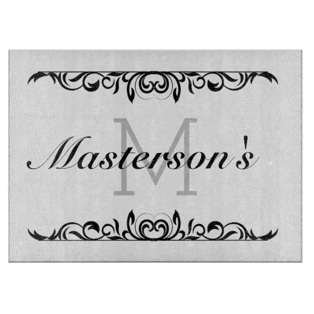 Personalise Scroll Border Cutting Board (Front)