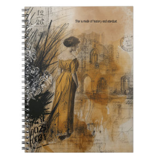 PERSONALISE She is made of history and stardust Notebook