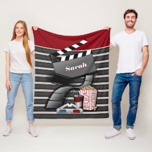 Personalise Show Time Movie Pictures Fleece Blanket