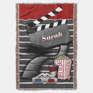 Personalise Show Time Movie Pictures Throw Blanket