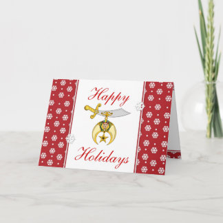 Personalise Shriner Emblem Christmas Greetings Holiday Card