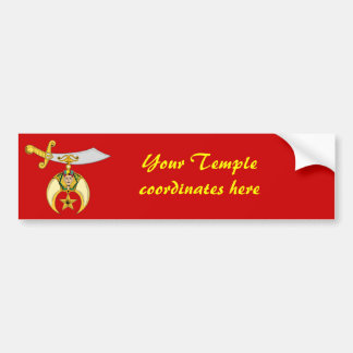Personalise Shriners' Emblem Bumper Sticker