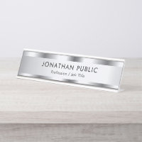 Personalise Silver Look Glamourous Elegant Modern