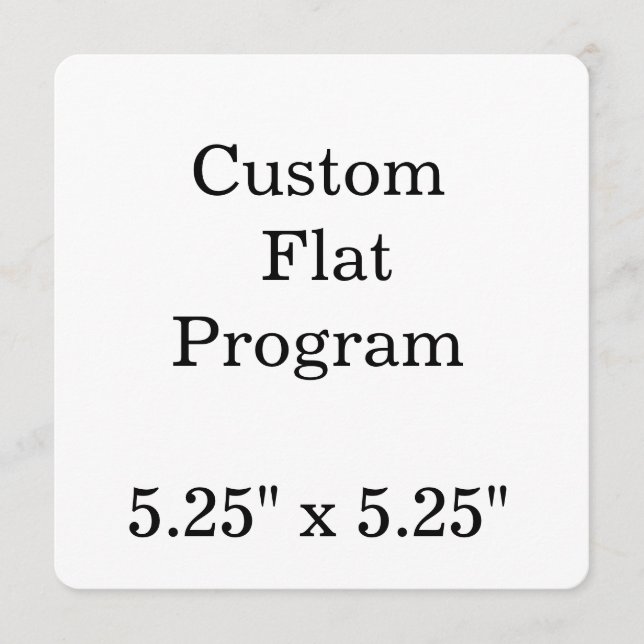 personalise simple custom5.25" x 5.25' roundedFlat Program (Front)