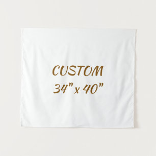 Personalise simple custom 34" x 40" tapestry