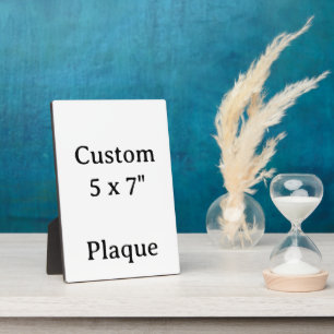 personalise simple custom 5 x 7" Tabletop Plaque
