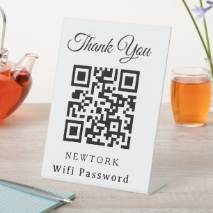 personalise simple custom  6" x 8" wifi pedestal sign