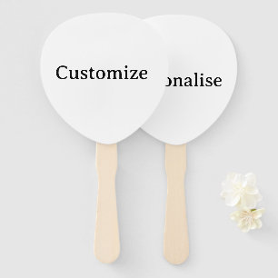 personalise simple custom Assembled Paddle Hand Fan