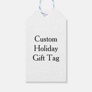 personalise simple custom Blue and White Gift Tag