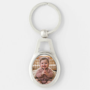 personalise simple custom Oval metal Key Ring