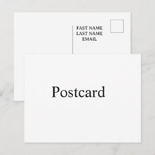 personalise simple custom Signature Matte Holiday Postcard