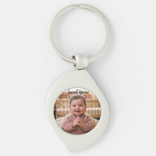 personalise simple custom Swirl Key Ring