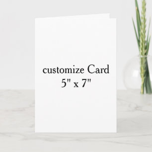 personalise simple customise 5" x 7" thank you card