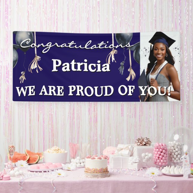 Personalise - Simple Graduation Design Banner (Party)