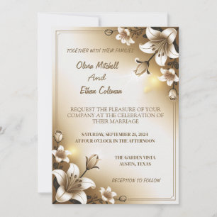 Personalise Simple minimalist weeding Invitation