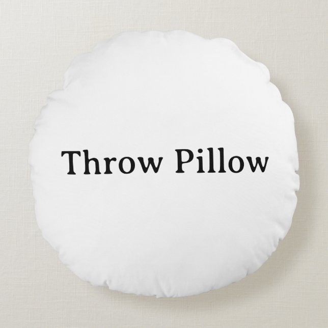 personalise simple Round Pillow (Front)
