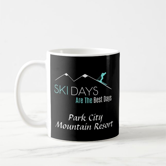 Personalise Ski Days Best Days Winter Snow Mug (Left)