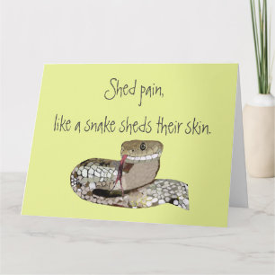 Personalise Snake Transformation Get Well Card