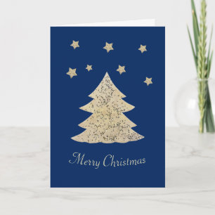 Personalise snowy Christmas spruce Holiday Card