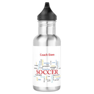 Personalise, Soccer Coach Thank You in Words 532 Ml Water Bottle