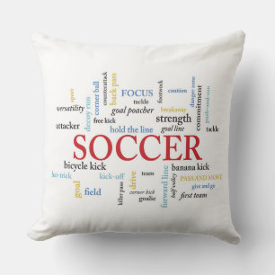 Personalise, Soccer Coach Thank You in Words Cushion