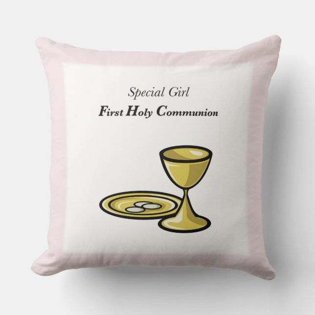 Personalise, Special Girl, First Communion Cushion (Front)