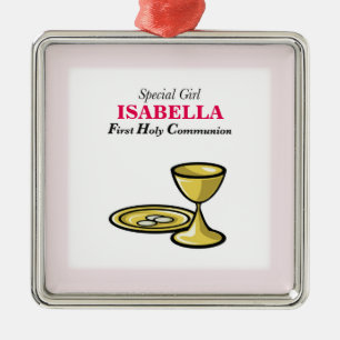 Personalise, Special Girl, First Communion Metal Ornament